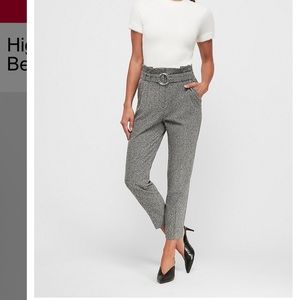 EXPRESS Paperbag Waist Cigarette Trousers